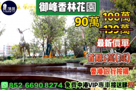 中山御峰香林花園，首期5萬(減)，香港銀行按揭，最新價單
